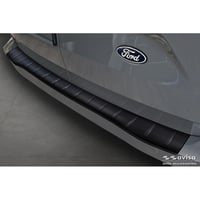 Nerezový chránič zadného nárazníka Avisa Matt Black pre Ford Transit Custom & Tourneo Custom (V710) 2023- / Volkswagen Transporter T7 2024- s rebrami 1