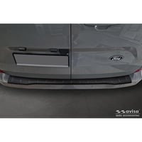 Nerezový chránič zadného nárazníka Avisa Matt Black pre Ford Transit Custom & Tourneo Custom (V710) 2023- / Volkswagen Transporter T7 2024- s rebrami 3