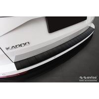 Avisa Matt Fekete Rozsdamentes Acél Hátsó Lökhárítóvédő Skoda Karoq Facelift 2022- és Sportline Facelift 2022- Modellekhez, Bordás Mintával 1