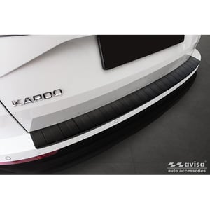Protecție bară spate Avisa din oțel inoxidabil negru mat pentru Skoda Karoq Facelift 2022- și — îndoituri minore (stare: vezi a 2-a imagine)