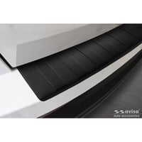 Avisa Matt Fekete Rozsdamentes Acél Hátsó Lökhárítóvédő Skoda Karoq Facelift 2022- és Sportline Facelift 2022- Modellekhez, Bordás Mintával 3