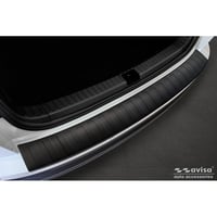 Avisa Matt Fekete Rozsdamentes Acél Hátsó Lökhárítóvédő Skoda Karoq Facelift 2022- és Sportline Facelift 2022- Modellekhez, Bordás Mintával 4