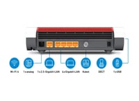 Káblový router AVM FRITZ!Box 6660, dvojpásmová WiFi, medzinárodná verzia, renovované zariadenie 2