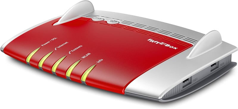 AVM Fritz!Box 7490 WLAN AC+N Router VDSL/ADSL 1300 Mbit/s WiFi DECT - red