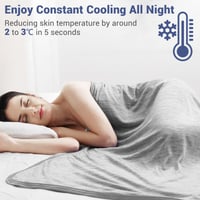 Avoalre Arc-Chill 3.0 samochladiaca letná deka 2 v 1, Q-Max 0,5, chladiaca prikrývka z bavlny a mikrovlákna pre dospelých, 150x200 cm 2