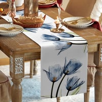 Avoik kék tulipán asztali futó 33x180 cm modern asztaldekoráció 7
