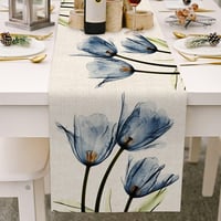 Avoik kék tulipán asztali futó 33x180 cm modern asztaldekoráció 1