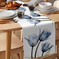 Avoik kék tulipán asztali futó 33x180 cm modern asztaldekoráció 2