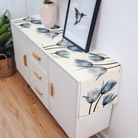 Avoik kék tulipán asztali futó 33x180 cm modern asztaldekoráció 4