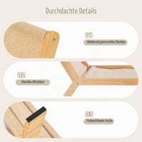 Stâlp de zgâriat pentru pisici Avont din sisal, 2 în 1, ansamblu de zgâriat din lemn cu loc de odihnă pentru dormit și zgâriat, pentru pisici de toate mărimile, 69 x 33 cm 3