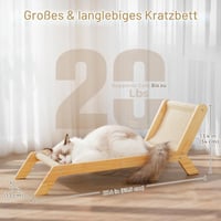 Stâlp de zgâriat pentru pisici Avont din sisal, 2 în 1, ansamblu de zgâriat din lemn cu loc de odihnă pentru dormit și zgâriat, pentru pisici de toate mărimile, 69 x 33 cm 2