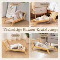 Stâlp de zgâriat pentru pisici Avont din sisal, 2 în 1, ansamblu de zgâriat din lemn cu loc de odihnă pentru dormit și zgâriat, pentru pisici de toate mărimile, 69 x 33 cm 5