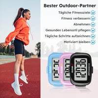 AVTREK Precíz 3D Lépésszámláló - Mini Pedométer Futáshoz, Sétához és Túrázáshoz - Alkalmazás Nélküli Működés, LCD Kijelző, Fekete 7