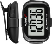 AVTREK Precíz 3D Lépésszámláló - Mini Pedométer Futáshoz, Sétához és Túrázáshoz - Alkalmazás Nélküli Működés, LCD Kijelző, Fekete 1