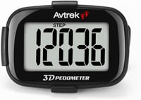 AVTREK Precíz 3D Lépésszámláló - Mini Pedométer Futáshoz, Sétához és Túrázáshoz - Alkalmazás Nélküli Működés, LCD Kijelző, Fekete 9