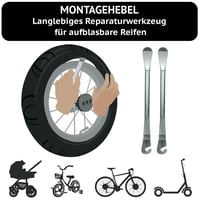 Duša AVVS pre 10 a 12-palcové kolesá so 45° a 90° AV ventilom pre kočíky, detské bicykle a e-kolobežky, 10x2.0 (54-152), 12 1/ 5