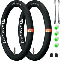 Cameră de bicicletă AVVS tech 20 inchi 20x1.75-2.125 (47/62-406) Butil Set cu ventil auto AV 40 pentru bicicletă copii, BMX, bicicletă pliabilă, remorcă, cu 2 leviere pentru anvelope 1