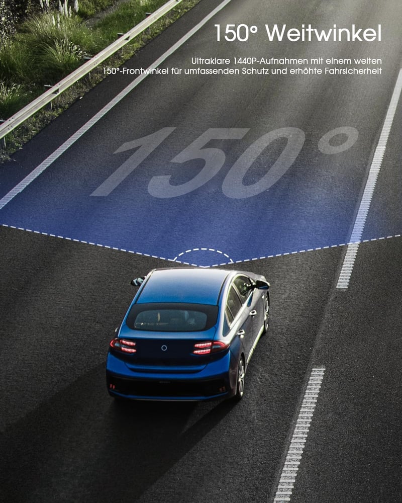Avylet 2K WiFi Autós Fedélzeti Kamera GPS 64GB Éjszakai Látás 150° Parkolás Figyelés