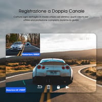 Duálna autokamera Avylet 4K s Wi-Fi, zadná kamera 1080P, 2-palcový IPS displej, nočné videnie, zorný uhol 170 stupňov, 24-hodinový parkovací režim, WDR 3