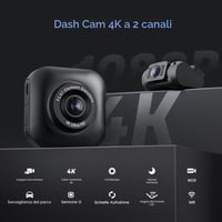 Duálna autokamera Avylet 4K s Wi-Fi, zadná kamera 1080P, 2-palcový IPS displej, nočné videnie, zorný uhol 170 stupňov, 24-hodinový parkovací režim, WDR 2