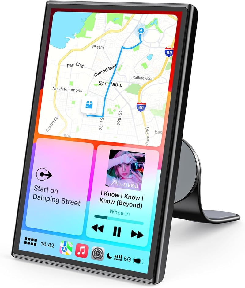 Avylet 7" Hordozható Autós Kijelző CarPlay Android Érintőképernyő GPS Hangvezérlés