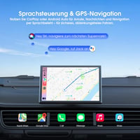 Avylet 7" Hordozható Autós Kijelző CarPlay Android Érintőképernyő GPS Hangvezérlés 5