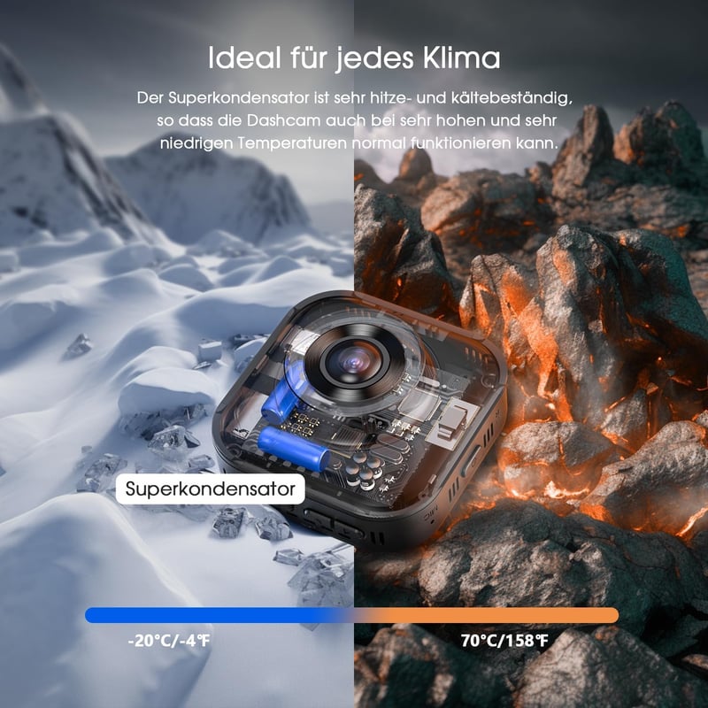 Avylet Autós Fedélzeti Kamera 1080P WiFi IPS Kijelzővel
