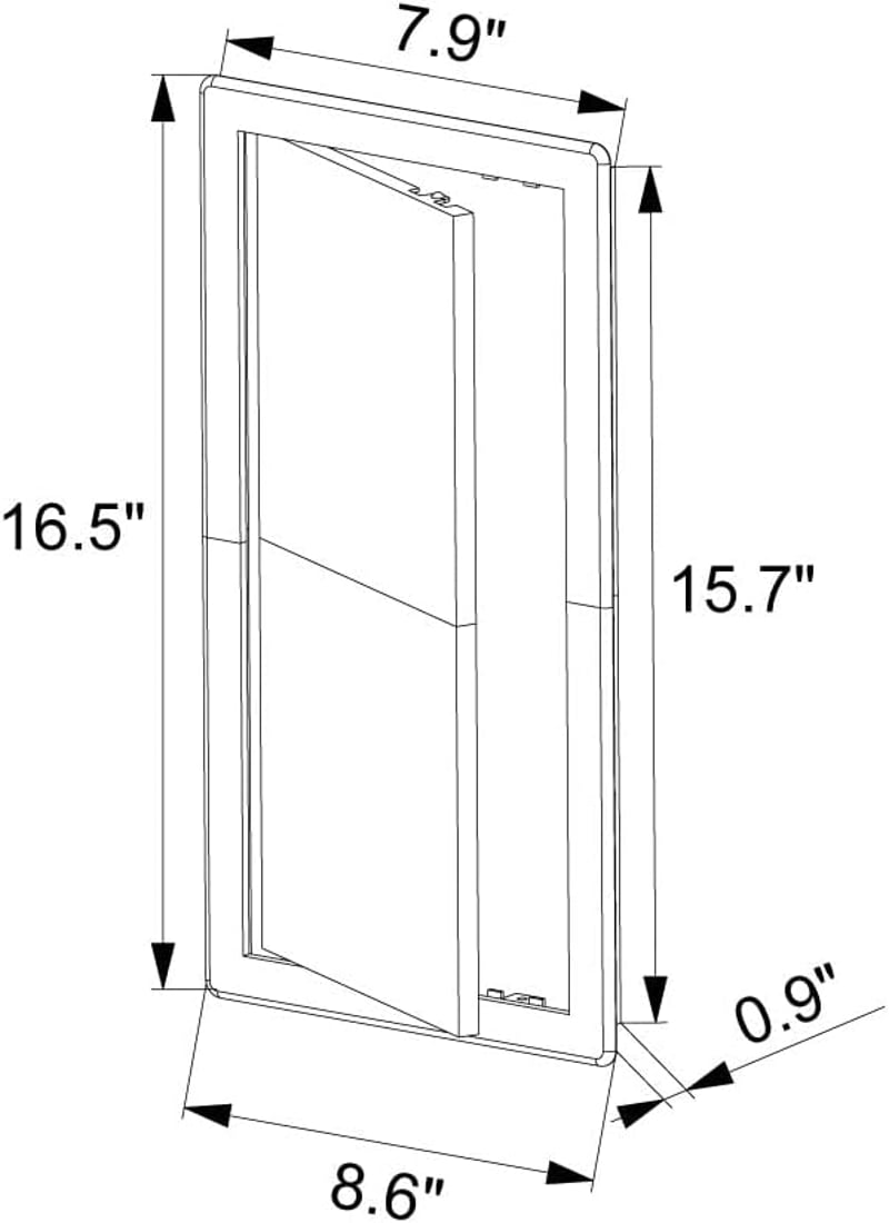 Awenta 200x400 mm ABS Inspekciós Ajtó Szellőzéshez és Vízórához Fehér