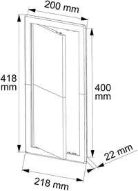 Awenta 200x400 mm ABS Inspekciós Ajtó Szellőzéshez és Vízórához Fehér 6