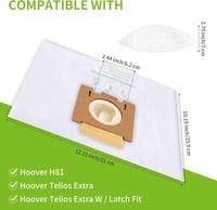 Awinker Hoover H81 Telios Extra porszívó porzsák 10 darabos porgyűjtő zsák 3