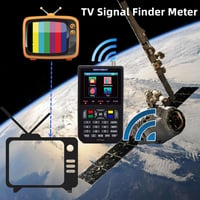 AWKAQUN V9 Digitális Műholdkereső HD DVB-S/S2 Műhold Detektor H.265 Támogatással - Pontos Antenna Beállításhoz, 3000mA Akkumulátor 2