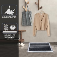 awliye Alumínium Lábtörlő 40x60 cm - Kültéri Cipőkaparó Szürke-Fekete, Időjárásálló Sárkiszedő Szőnyeg Alumínium Kerettel 7