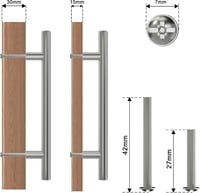 AwmnSrman Konyhai Fogantyú Szett - 15 db Rozsdamentes Acél Szekrényfogantyú, 128 mm, Ezüst, Modern Megjelenés Konyhaszekrényekhez, Fiókokhoz 5