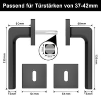 AwmnSrman modern rozsdamentes acél ajtókilincs szett 2 db kilinccsel és hosszú lemezzel 2