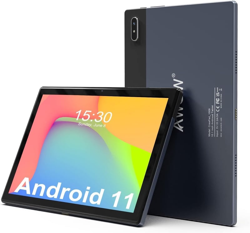 AWOW 10,1 Android 11 Tablet Octa-Core T618 4GB 128GB 1920x1200 Full HD 2.4G 5G WiFi Bluetooth 5.0 Type-C billentyuzet nelkul
