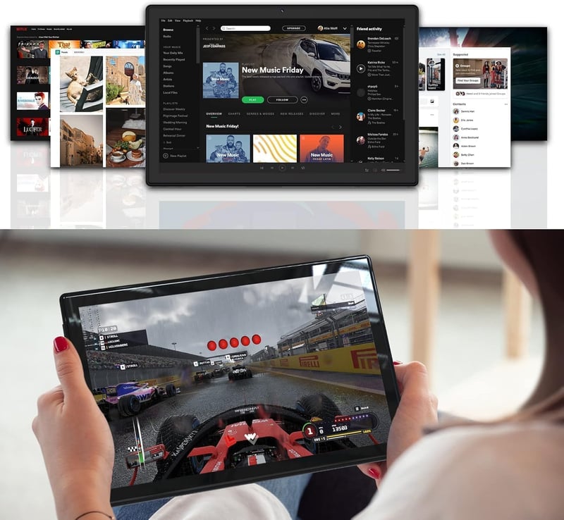 AWOW 10,1 Android 11 Tablet Octa-Core T618 4GB 128GB 1920x1200 Full HD 2.4G 5G WiFi Bluetooth 5.0 Type-C billentyuzet nelkul