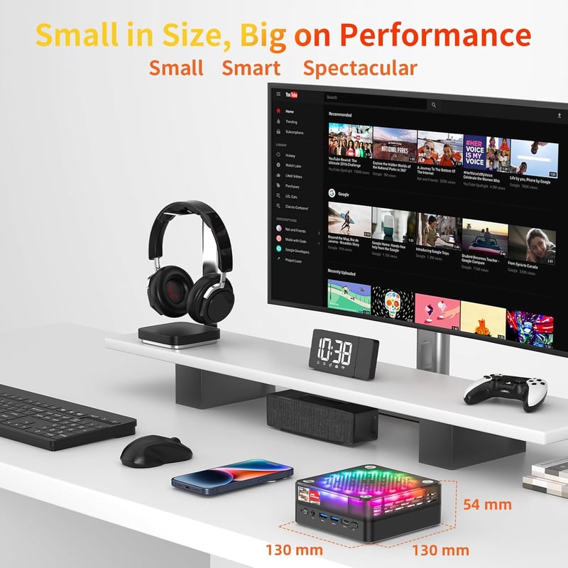 AWOW Mini Gaming PC AMD Ryzen 7 7840HS 32GB DDR5 1TB SSD Radeon 780M 4K
