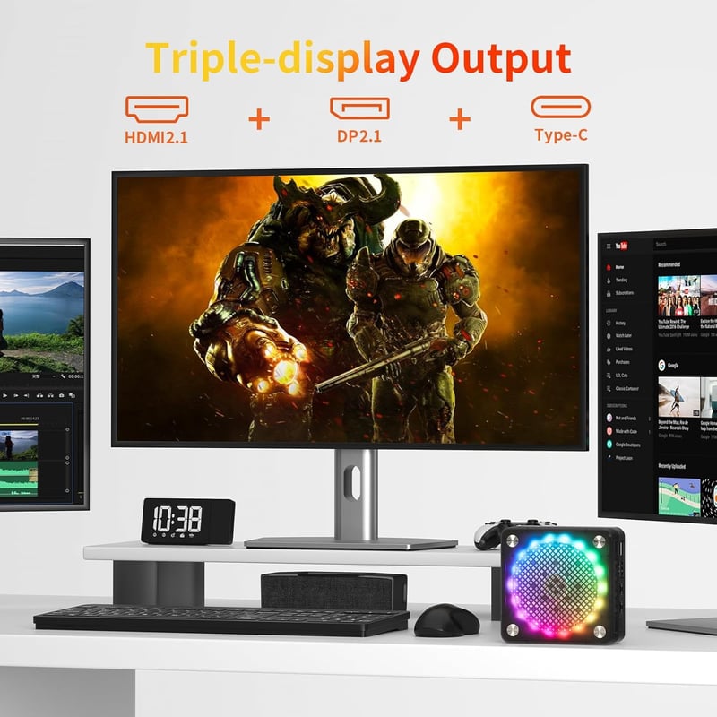 AWOW Mini Gaming PC AMD Ryzen 7 7840HS 32GB DDR5 1TB SSD Radeon 780M 4K