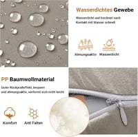 Awoyep Függőfotel Párna Vízálló Polyrattan Hinta Párnával Fejpárnás Szürke 3
