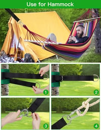 Awroutdoor Erős Függőágy Szalagok 2200 LBS Terhelhetőség Kempinghez 4