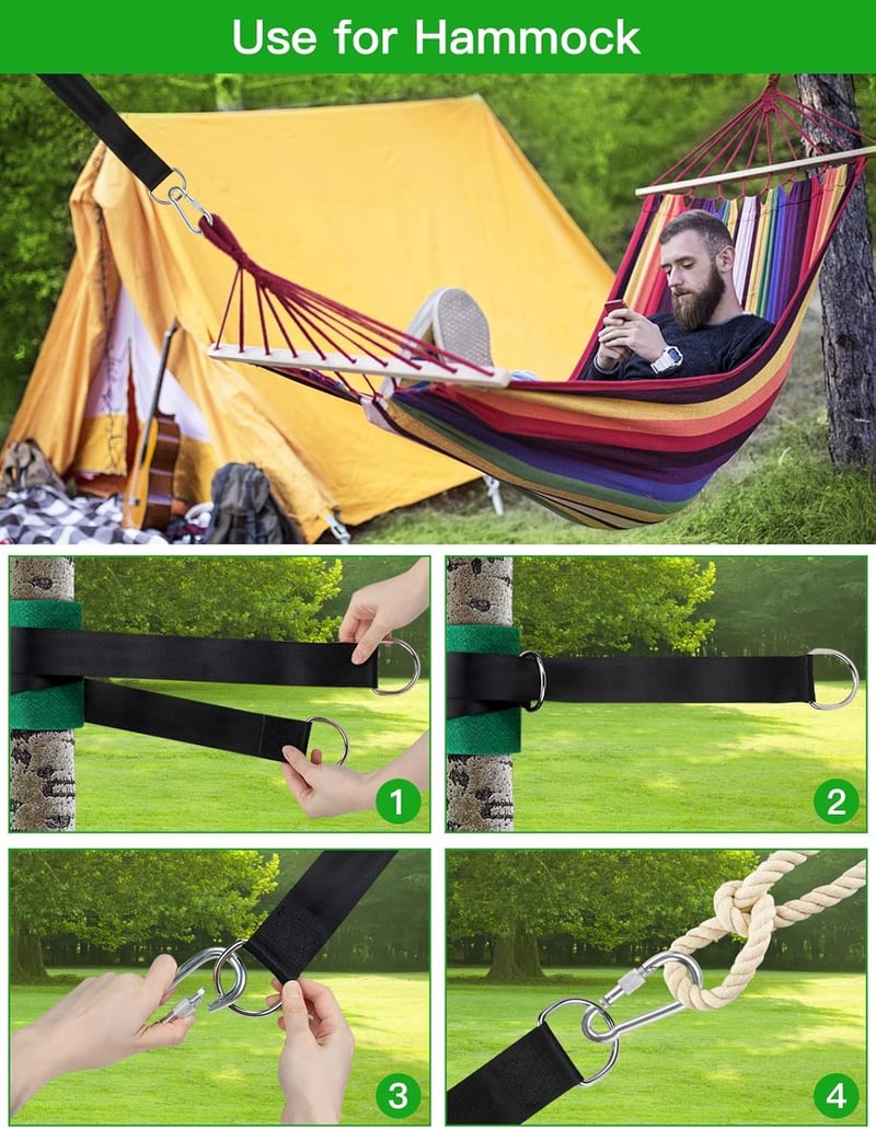 Awroutdoor Erős Függőágy Szalagok 2200 LBS Terhelhetőség Kempinghez