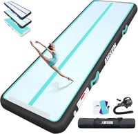AWSUM Saltea gonflabilă gimnastică 300x100x10 cm Tumbling Mat cu pompă de aer 1