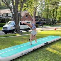 AWSUM Saltea gonflabilă gimnastică 300x100x10 cm Tumbling Mat cu pompă de aer 5