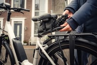 Set antifurt pentru bicicletă AXA Block XXL Retractable + ULC 130 cu lanț inserabil și geantă - Lacăt de cadru cu nivel ridicat de siguranță 7