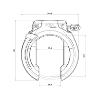 Set antifurt pentru bicicletă AXA Block XXL Retractable + ULC 130 cu lanț inserabil și geantă - Lacăt de cadru cu nivel ridicat de siguranță 3