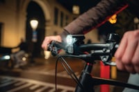 Sada cyklistických svetiel AXA Visto s AAA batériami, vodotesná, s indikátorom stavu batérie, schválená podľa StVZO 6