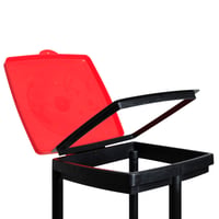 axentia stalak za vreće za smeće s poklopcem, 120 l, crveno/plavi, podesiv po visini, za kuhinju, garažu, podrum, oko 28x32x87 cm 8