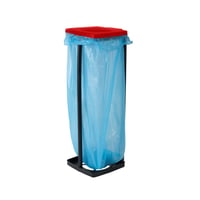 axentia stalak za vreće za smeće s poklopcem, 120 l, crveno/plavi, podesiv po visini, za kuhinju, garažu, podrum, oko 28x32x87 cm 2