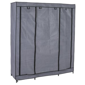 axentia XXL ormar za odjeću – 150 x 175 x 45 cm, sivo-crni, garderobni ormar velikog kapaciteta za spavaću sobu