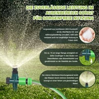 Aspersor de grădină reglabil AXGG 90°/180°/360°, sistem de irigare automat cu accesorii, set aspersor pentru gazon 4